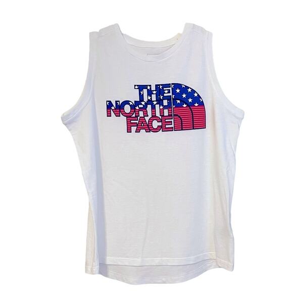 NEW‎ The North Face American Flag Tank Top Girls Large 14/16 - Picture 1 of 6